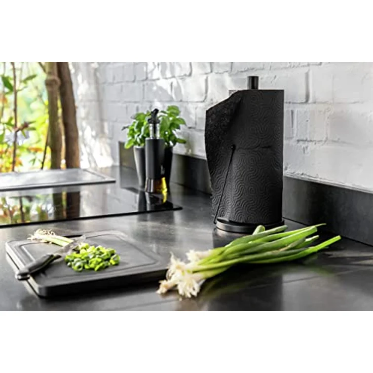 Schneidebrett Kombi Schwarz 33 x 23 cm, mit Griff und Saftrille – Bild 6