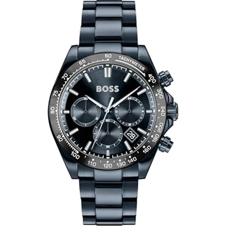 BOSS Chronograph HERO 2.0 1514270, Quarzuhr mit Edelstahlarmband, analog, Tagesanzeige, Herrenuhr – Bild 1