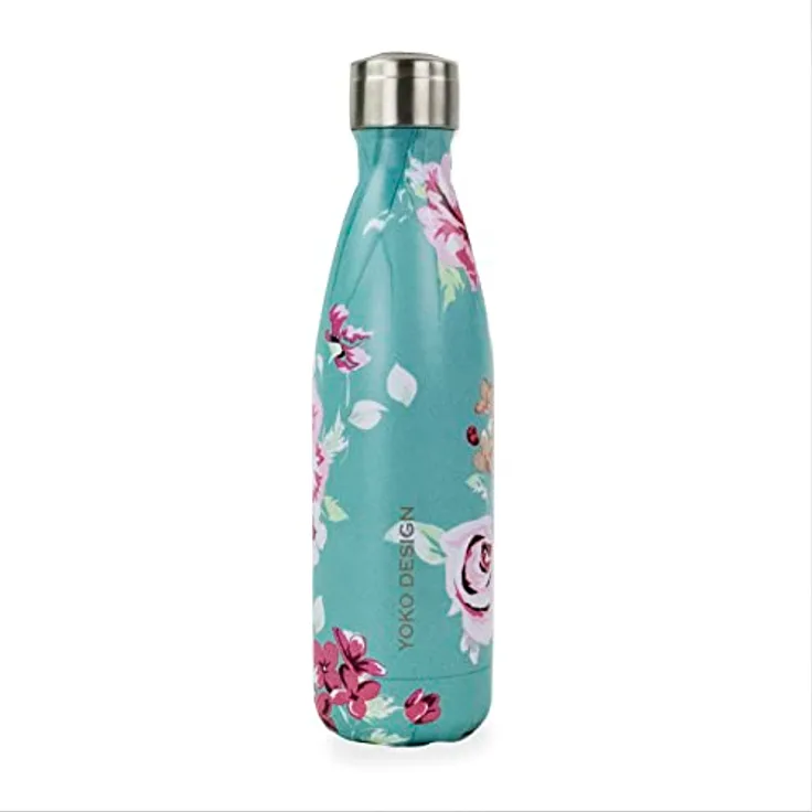 YOKO DESIGN Motivflasche Isolierflasche, Edelstahl, Vintage, 6 cm