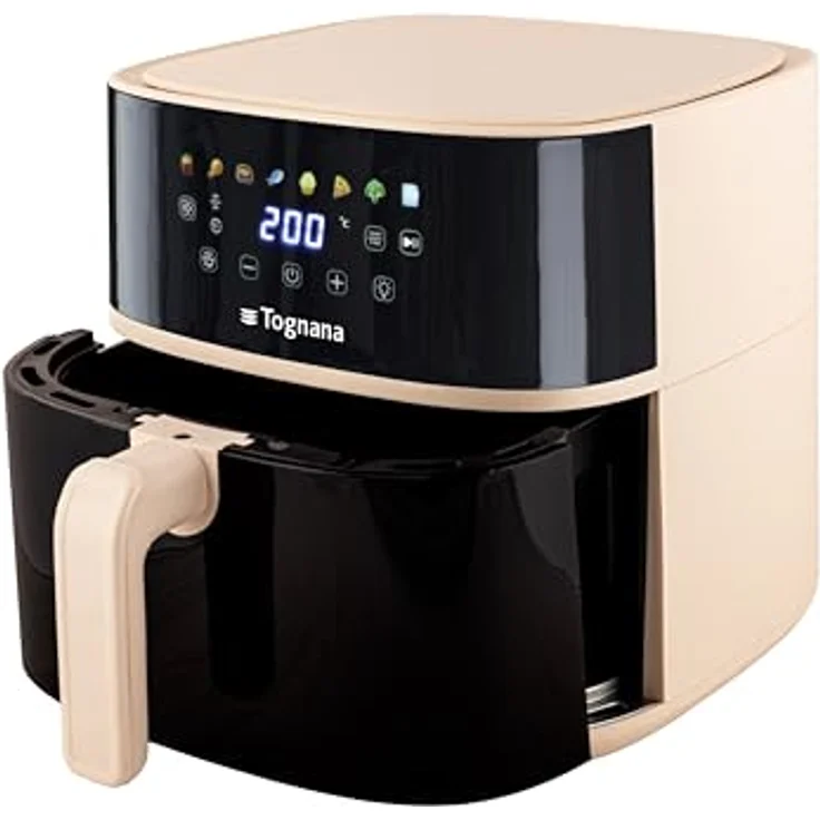 Tognana Iridea Heißluftfritteuse 8 L, digitale Steuerung, multifunktional, Champagner – Bild 3