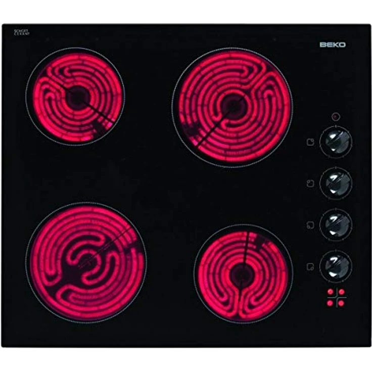 Beko HIC64100, 58cm Glaskeramik-Kochfeld mit 4 Brennern, 5800W, schwarz – Bild 2