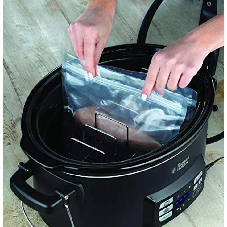 Russell Hobbs 25630-56 3in1 Multikocher, Sous Vide Garer, Slow Cooker, Schongarer, Bräter mit Kerntemperatursensor, 350 Watt, spülmaschinengeeigneter 6,5l Keramik-Gartopf, digitales Display, Temperaturanzeige, Timer – Bild 5