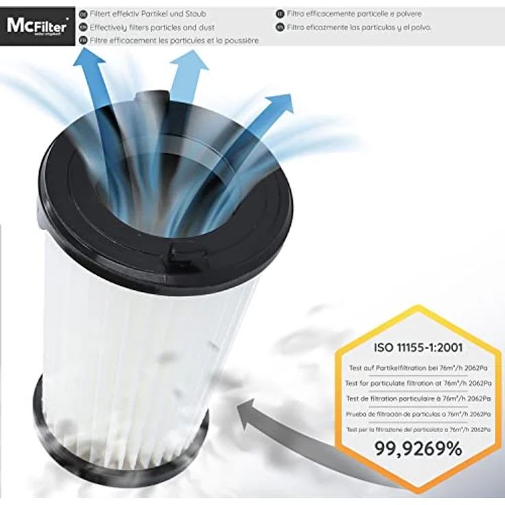 McFilter | 6x Filter geeignet für AEG CX7 und QX8 Staubsauger, Ersatz für HEPA-Filter AEF150 Akkusauger Ergorapido CX7 Animal X Flexibility Animal X Power CX7-2-45an CX7-2-i360 CX7-2-s360 – Bild 3