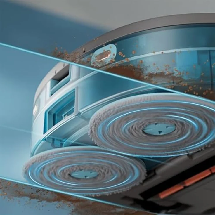 Philips HomeRun 5000 XU5000/20, Staubsauger Roboter mit Saug- und Wischfunktionen, Grau – Bild 4