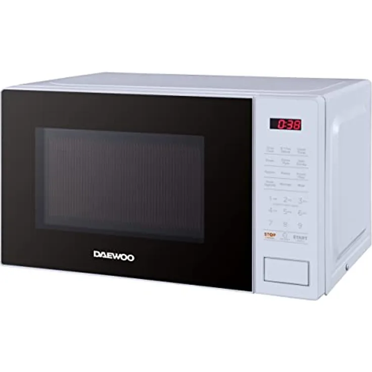 Daewoo MMF0G20T3W001 2-in-1 Mikrowelle mit Grill / 20 L / 700 W / 1100 W Grill / 8 Automatikprogramme / 5 Leistungsstufen / Weiß
