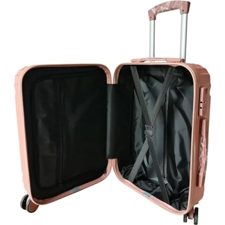 NTK-Collection Mabell Kofferset 2-teilig, Hartschalenkoffer mit 4 Rollen, Teleskopgriff und Zahlenschloss, 50 und 80 Liter Volumen – Bild 5