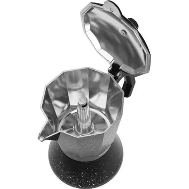 Klausberg Moka Express KB-7161, 12 Tassen Espressokocher aus Aluminium mit Marmorbeschichtung für Induktionsherd – Bild 3