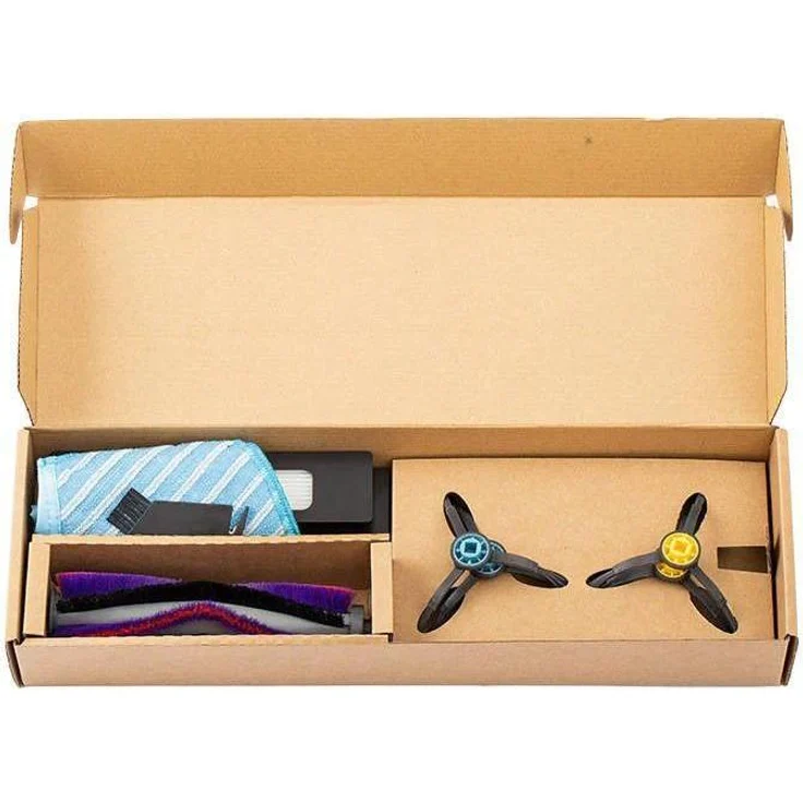 Midea M7 Zubehörset, 2x Seitenbürsten, 2x HEPA-Filter, 1x Mop-Tuch, 1x Hauptbürste, 1x Reinigungsbürste, für Midea M7 Staubsauger Roboter