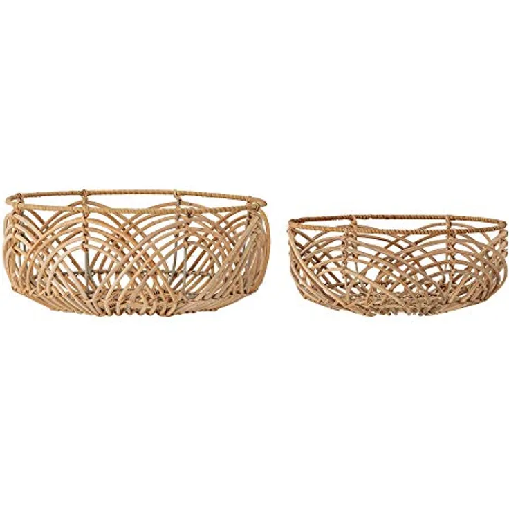 Bloomingville Brot Korb, natur, Rattan, 2er Set