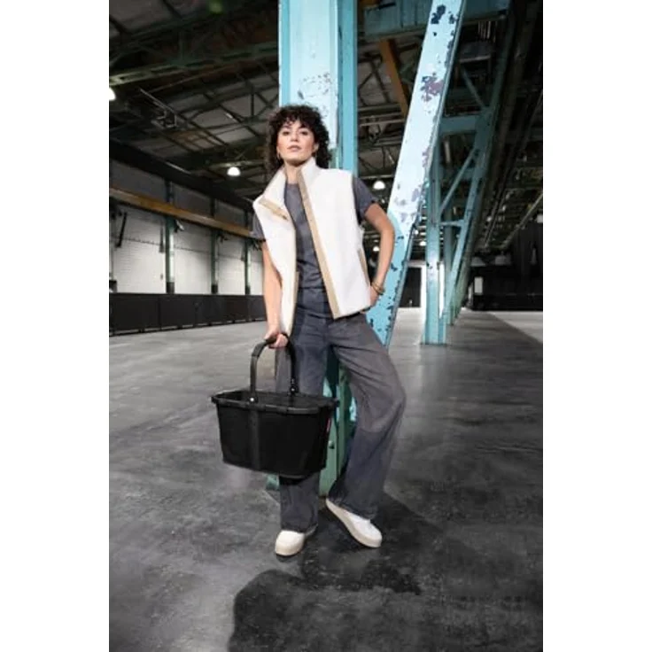 REISENTHEL® Einkaufskorb Carrybag mesh black BK7082, stabiler Aluminiumrahmen, 22 l Volumen, Innentasche mit Reißverschluss, zusammenlegbar – Bild 9