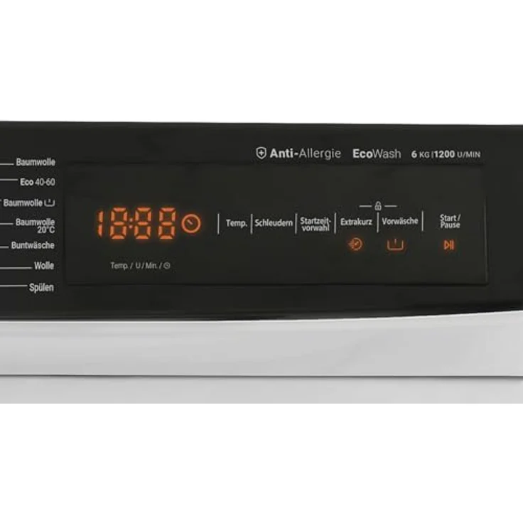 Daewoo WM612T2TWB0DE, 6 kg Frontlader Waschmaschine, Energieeffizienzklasse A, 1200 U/Min, Aqua Stop, Allergy Safe, 15 Min Kurzprogramm, LED-Display, Weiß – Bild 5