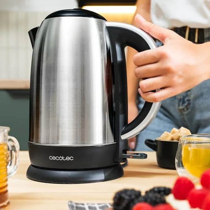 Cecotec Thermosense 200 Steel, Elektrischer Wasserkocher 1,7 L, 2200 W, Edelstahl, 360° drehbare Basis, Cool-Touch-Griff, doppeltes Sicherheitssystem – Bild 4