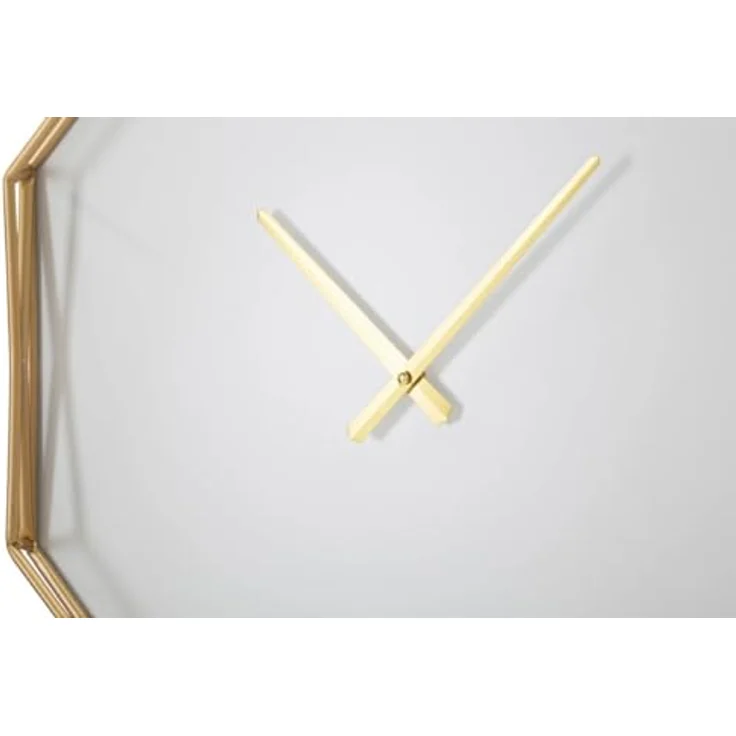 Mauro Ferretti Wanduhr y Octagonal, elegante Wanduhr aus goldenem Metall mit weißem Ziffernblatt, 56 cm quadratisch – Bild 3