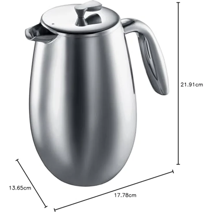 Bodum columbia Kaffeebereiter (Doppelwandig, Edelstahl, Spülmaschinengeeignet, 1,0 liters) matt – Bild 9