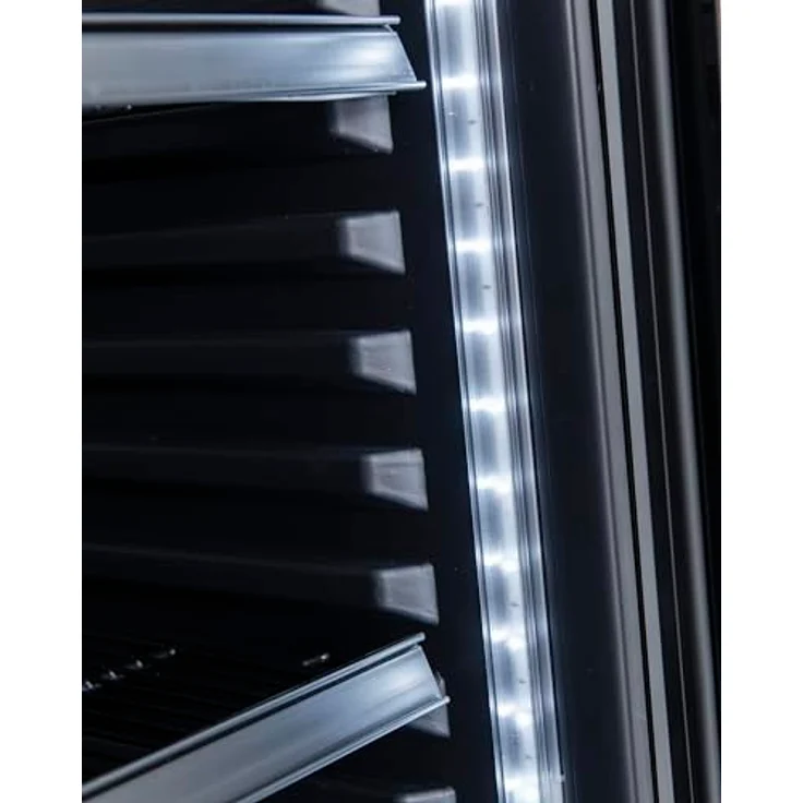METRO Professional Glastürkühlschrank GSC2350B, 324 L, Umluftkühlung, mit Schloss, schwarz – Bild 4