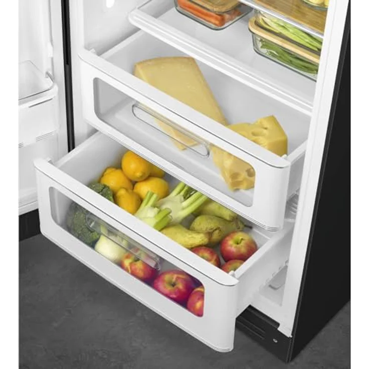 SMEG FAB28LBL6 Kühlschrank 270 l, Linksanschlag Schwarz im 50's Style, 2025 Modell – Bild 3