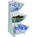 APS Multi-Rack, Küchenregal, Gestell, Portionsschütte, Portionsspender, Dispenser, 18/0 Edelstahl, Volumen pro Schütte 1 Liter Inhalt, 3-stufig