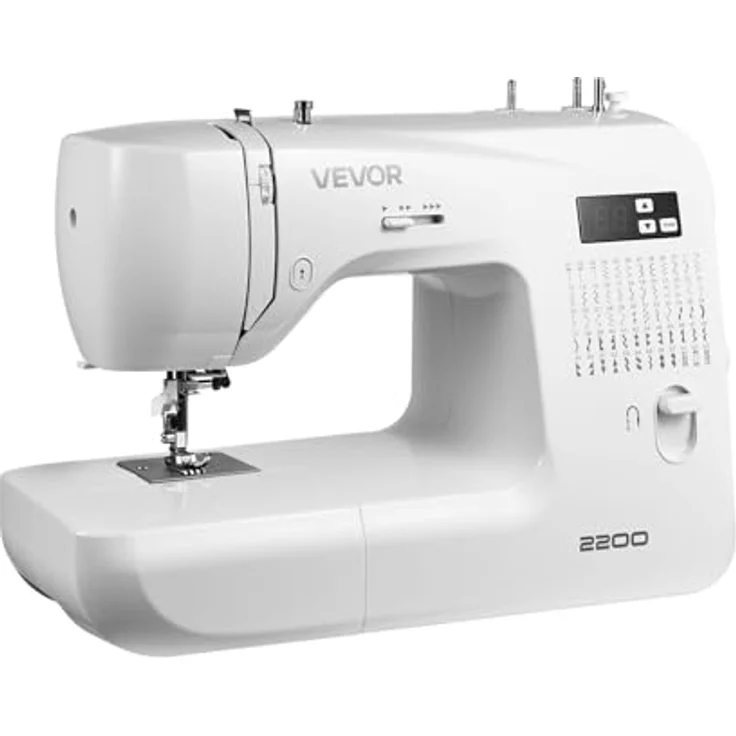VEVOR Computernähmaschine, digitale Nähmaschine mit 200 Stichanwendungen, LED-Bildschirm, Pedal, LED-Licht, robuster Metallrahmen, leistungsstarker Motor, bis zu 60 Sticharten – Bild 1