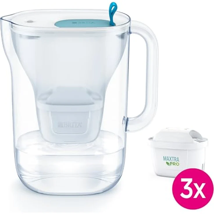 BRITA Style Wasserfilterkanne, Blau, 2,4 l – inklusive 3 Maxtra Pro Filtern – passt an die Kühlschranktür – Bild 2