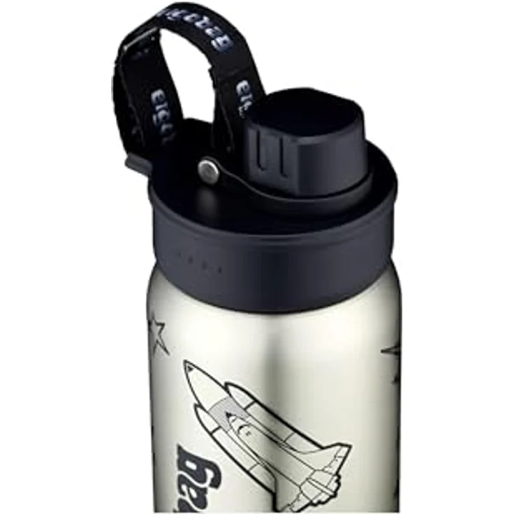 ergobag Edelstahl Trinkflasche, 0,5 Liter, geschmacks- und geruchsneutral, einfach zu reinigen – Bild 4