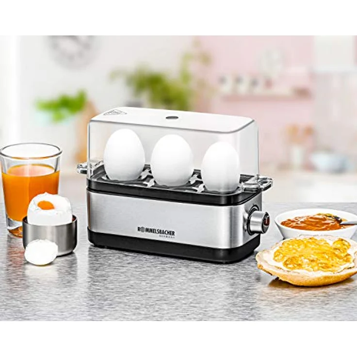 Rommelsbacher ER 300 Eierkocher bis 3 Eier, 300W, inkl. Messbecher mit Eipick – Bild 2