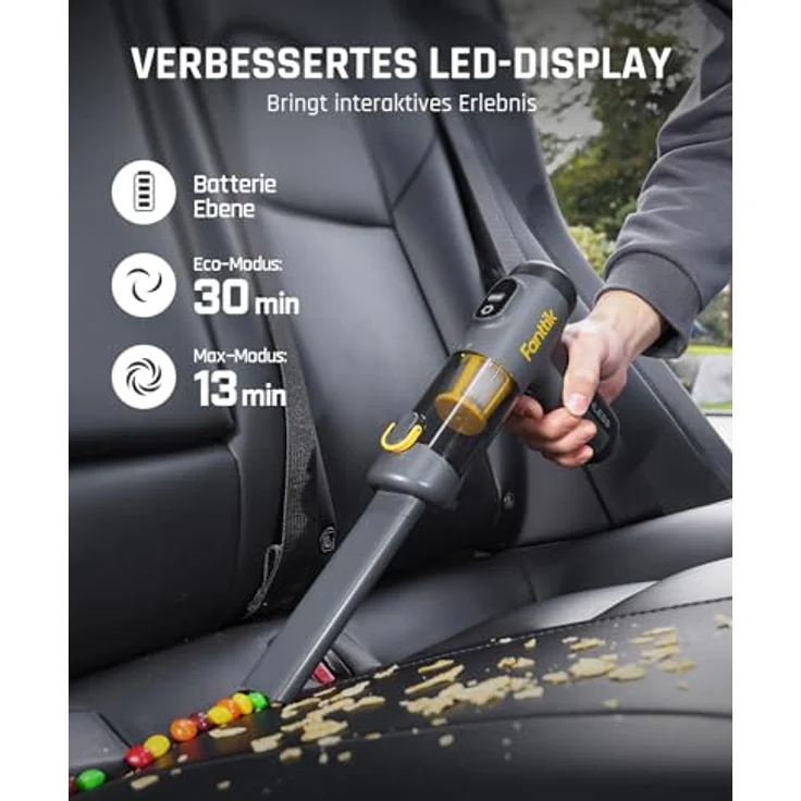 Fanttik Slim V9 Mix, kabelloser Handstaubsauger mit 20.000 Pa Saugkraft und HEPA-Filter – Bild 4