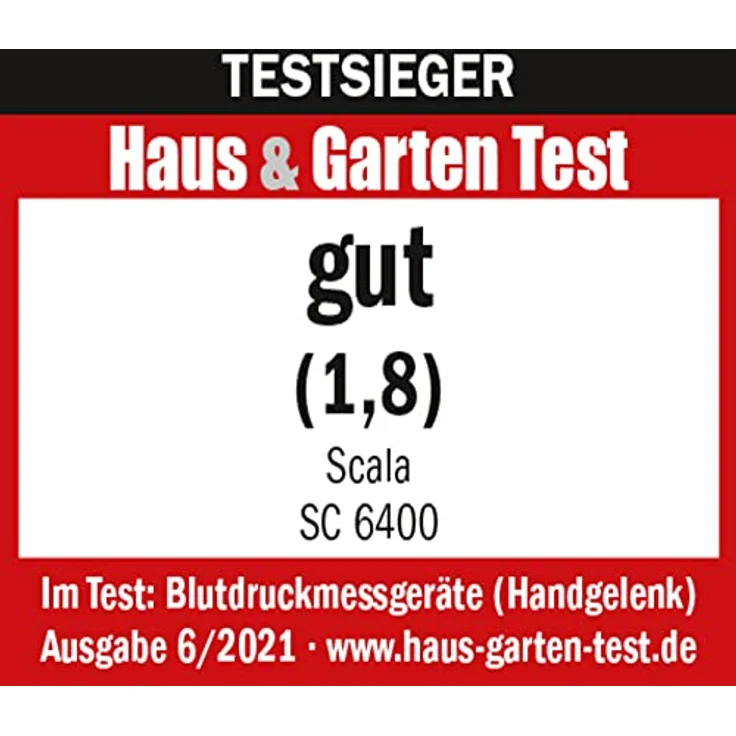 Scala SC 6400, mit 85 speicherbaren Messungen, batteriebetrieben, für das Handgelenk Blutdruckmessgerät – Bild 3