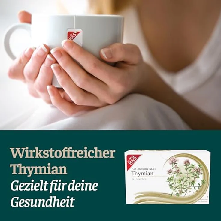 H&S Thymian Tee Filterbeutel, würzig-aromatischer Arzneikräutertee, 20 Beutel à 1,4 g – Bild 4
