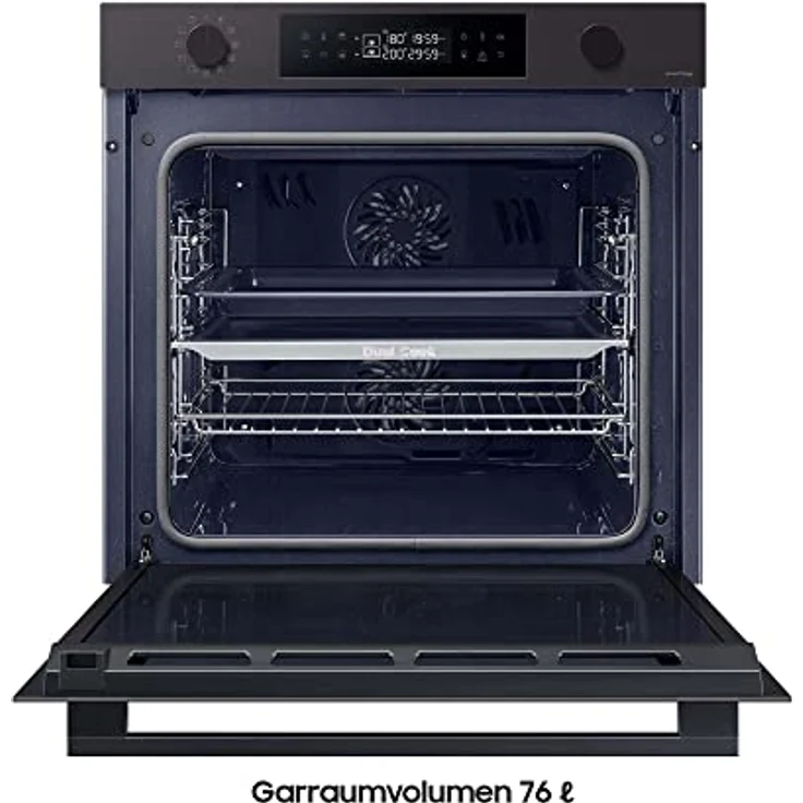 Samsung NV7B44503DB/U1 Einbaubackofen,76 ℓ, Dual Cook Flex, Pyrolytische Selbstreinigung, SmartThings Cooking, XXL-Garraum, Black Stainless Steel – Bild 3
