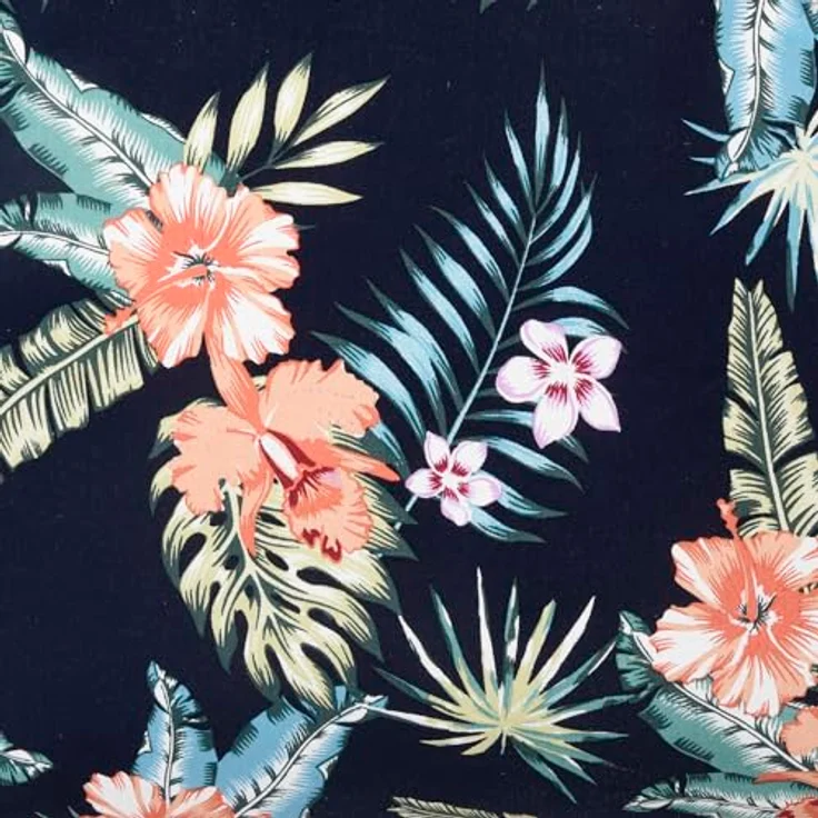 DonDon Strandtasche XXL mit Reißverschluss, praktische Umhängetasche für Damen im Hawaiian Flower Design, 58 x 38 x 18 cm, inkl. Mini Tasche – Bild 2