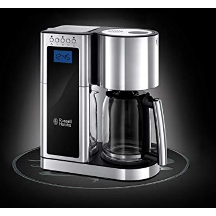 Russell Hobbs Digitale Kaffeemaschine Elegance Edelstahl, Timer-Funktion, bis 10 Tassen, 1,25l Glaskanne, 1600W, Schnellheizsystem, Warmhalteplatte, Abschaltautomatik, Filterkaffeemaschine 23370-56 – Bild 4