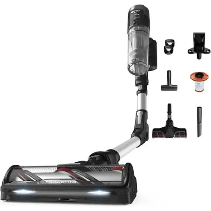 Rowenta X-Force Flex 13.60 RH9A55E0, 2-in-1-Stabstaubsauger, Beutellos, kabellos, 150 Air Watts, Schwarz, 60 Minuten Laufzeit