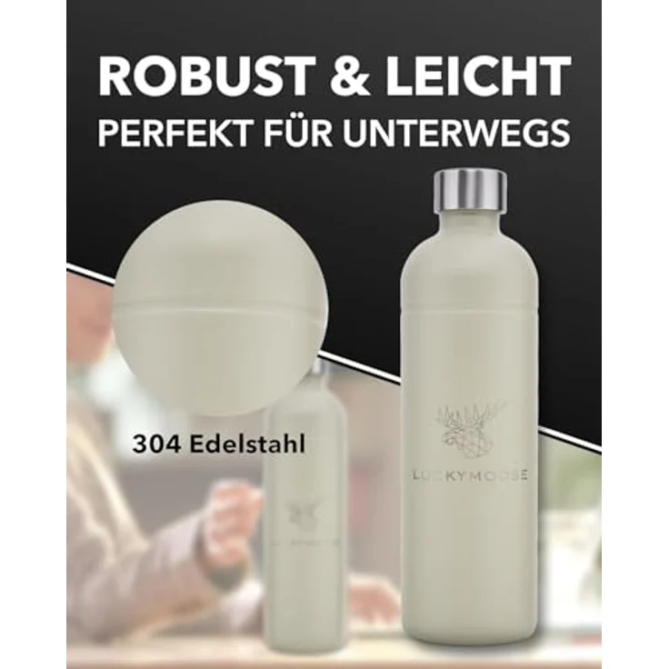 Luckymoose Wassersprudler Flasche Infinity, Spülmaschinenfest aus 304 Edelstahl, 0,75 bis 1,25 Liter, für Aarke Carbonator 3, Philips GoZero & Brita SodaOne – Bild 3
