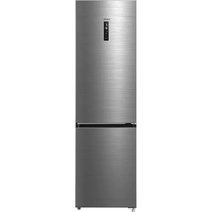 Midea MDRB521MIC46A Kühl-/Gefrierkombination/No Frost/WiFi-Steuerung/201 cm hoch / 59,5 cm breit /70 cm tiefe/177 kWh/Jahr/256 L Kühlteil/ 122 L Gefrierteil/Inverter Kompressor, Front Inox – Bild 1
