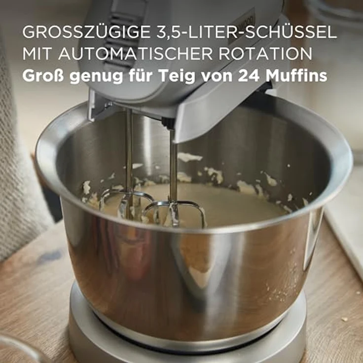 Kenwood Chefette HMP 54.000SI Handmixer, 650W, inkl. 3,5L Rührschüssel, Puls-Funktion, silber – Bild 4