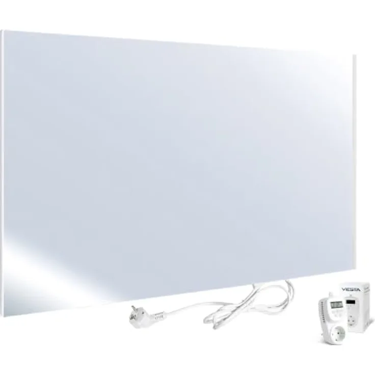 UMBRELLA® H450 Spiegel-Infrarotheizung 450 W, Thermostat TH12, elegantes Spiegelglas, moderne Carbon-Crystal-Technologie