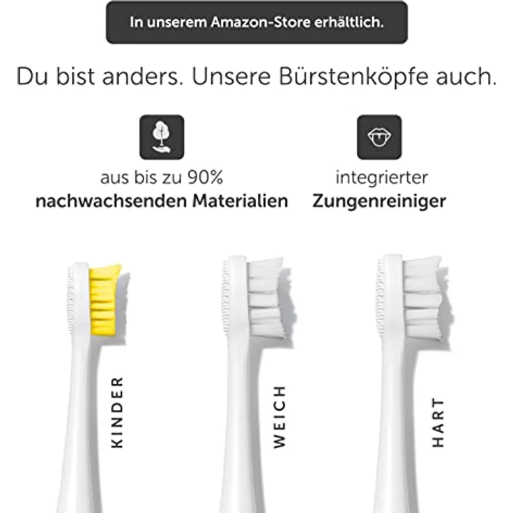Wondersmile Schallzahnbürste PRO - Elektrische Zahnbürste mit 4 Putzprogrammen - Ultraschallzahnbürste mit smarten Bürstenkopf (1er Set, All White) – Bild 4