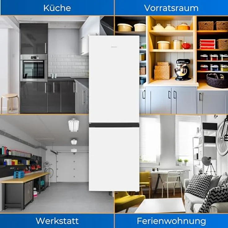 Exquisit Kühl-Gefrierkombination KGC5231-60-E-050C weiss | 157 l Nutzinhalt | 4-Sterne-Gefrieren | Alarm | Schnellkühlen – Bild 5