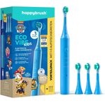 happybrush CPBEAN ECO VIBE KIDS Paw Patrol Zahnbürste für Kinder, mit 2-Minuten-Timer und 16 Paw Patrol Stickern