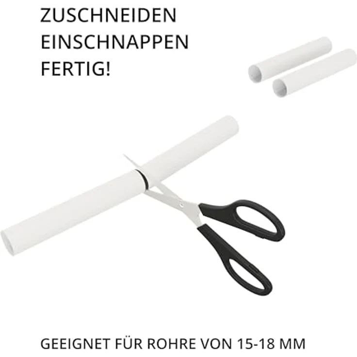 XIMAX Schnappfix Rohrverkleidung, weiße Rohrabdeckung für Heizkörperrohre, 3-fach, dauerhafte und brillante Oberfläche – Bild 5