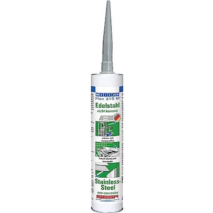 WEICON Flex 310 M Edelstahl 310 ml elastischer Klebstoff auf MS-Polymer-Basis 310 ml – Bild 1