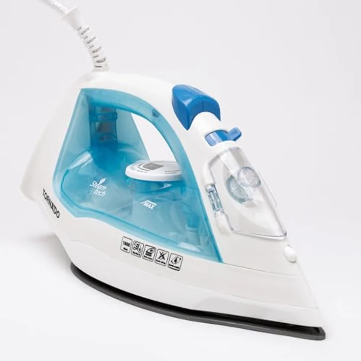 Magni TORNADO Dampfbügeleisen TST-1800B, 1800W, 160 g/Min Extra-Dampfstoss, 0,3 Liter Wassertank, Blau/Weiss – Bild 2