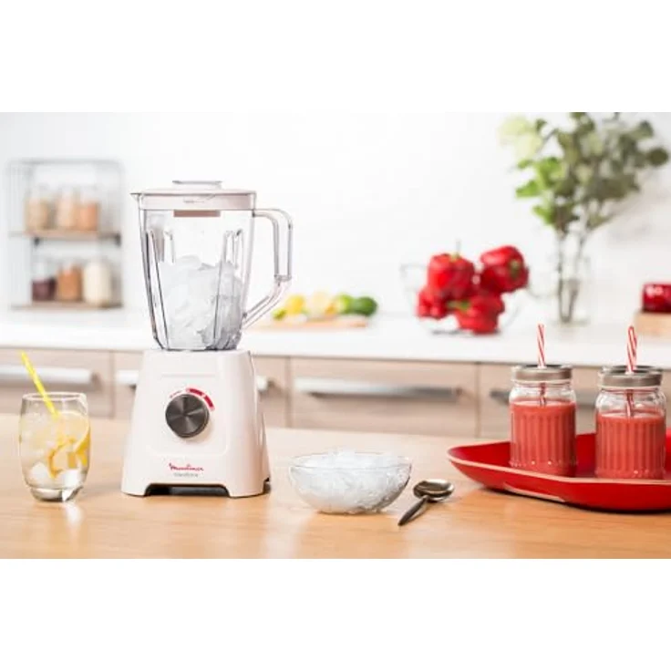 Moulinex Liquidificadora LM420110, Standmixer mit 1.75L Behälter und 600W Leistung, weiß – Bild 5