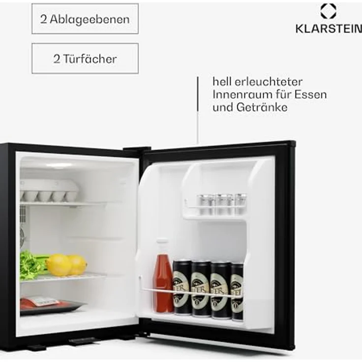 Klarstein Matterhorn 44 Minikühlschrank, 44 Liter, 35 dB, thermoelektrische Kühlung, abschließbar – Bild 6