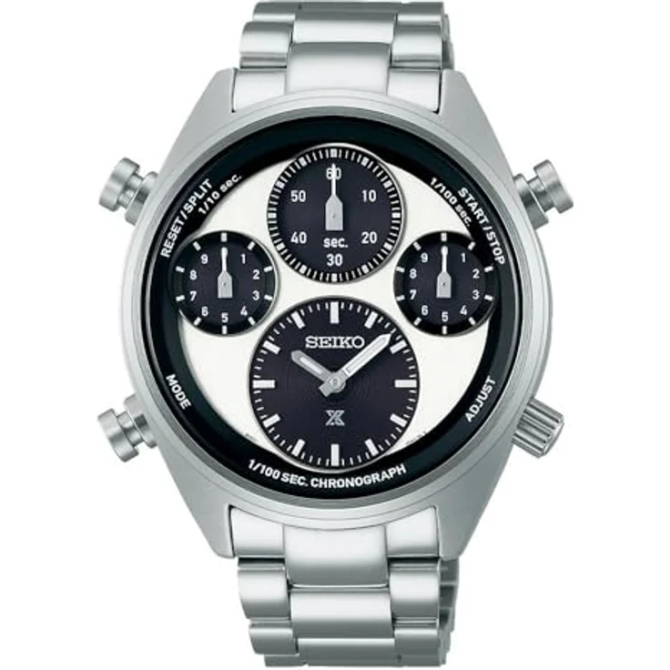 Seiko Automatische Uhr SFJ001P, Solarbetrieben mit Saphirglas und Edelstahlarmband – Bild 1