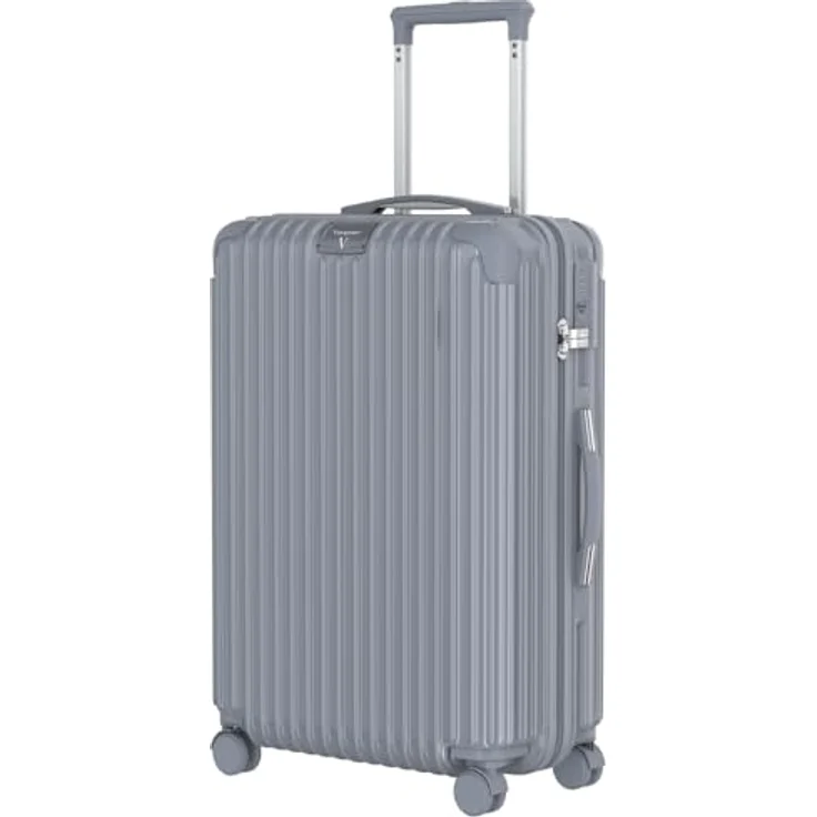 Voyagoux Hartschalenkoffer 116L, großer Reisekoffer mit TSA-Schloss, 4x 360° Rollen, leicht und robust, 75x29x47cm, Grau – Bild 1
