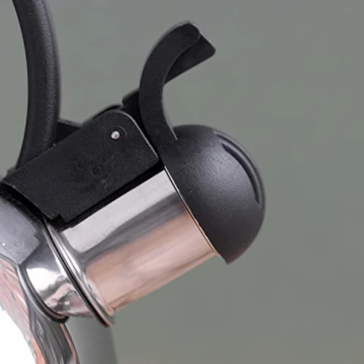 La Cafetière Edelstahl-Wasserkocher mit Pfeiffunktion, 1,3 Liter, induktionssicher für Herd und Gasherd, silber – Bild 5