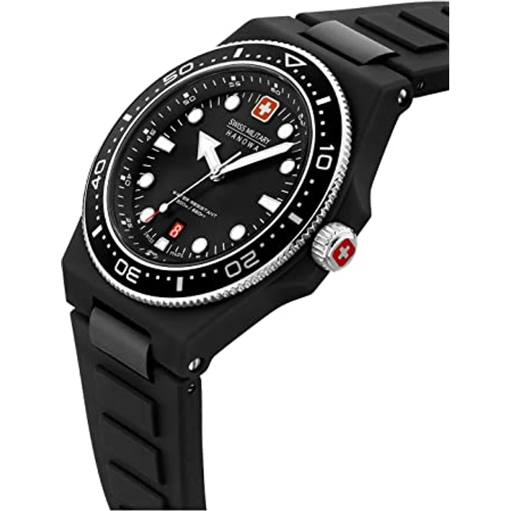 Swiss Military Hanowa Herren Analog Quarz Uhr mit Silikon Armband SMWGN0001180 – Bild 4