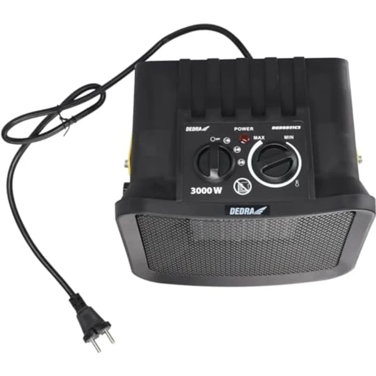 Dedra Elektrische Heizung DED9931C3, Heizlüfter PTC 3.0kW, Schwarz – Bild 4