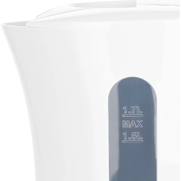 Emerio WK-125130 Wasserkocher, 1,7L, 2200W, automatische Abschaltung, Trockengehschutz, Überhitzungsschutz, Anti-Rutsch-Füße, Weiß – Bild 4